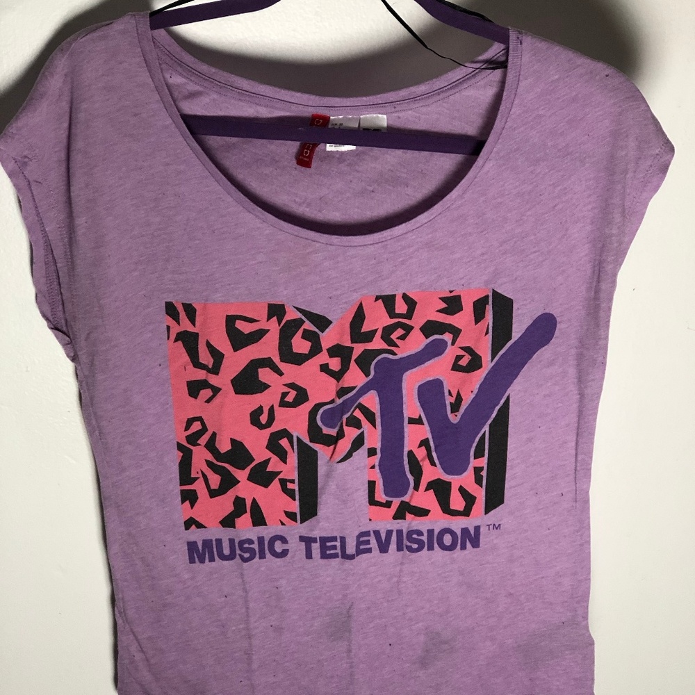 H&M Divided Lilac MTV Tee (8/S-M)